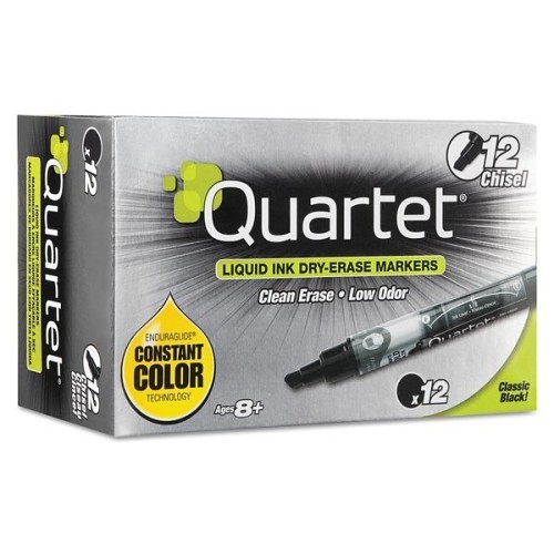 ACCO Brands Quartet® 5001-2MA Dry Erase Marker, Black Ink, Chisel