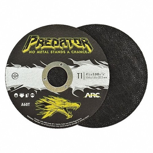 ARC™ 945047805 Cut-Off Wheel, 4-1/2 in Wheel Dia, 0.04 in Wheel Thickness, 7/8 in Center Hole, 60 Grit, Ceramic Abrasive