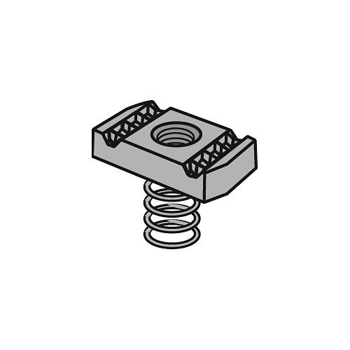 ASC Anvil-Strut™ 2400205668 Clamping Spring Nut, SAE, 1/4-20 in, Electro-Galvanized