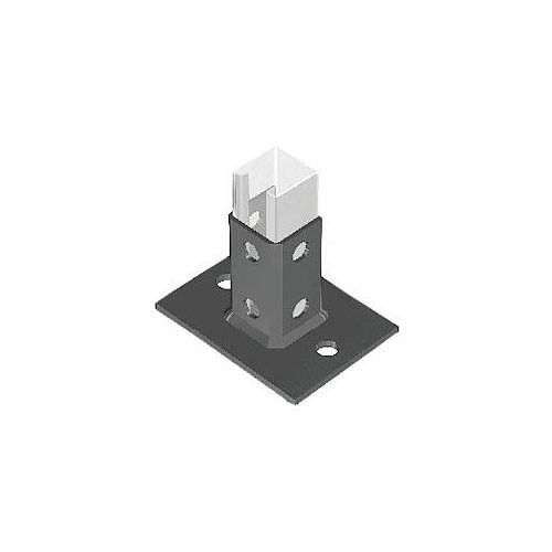 ASC 2400238206 Channel Post Base, 1 Channels, Centered Channel Position, Steel