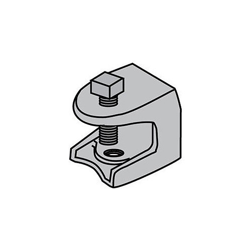 ASC Anvil® 63G0025 Pipe Beam Clamp, 1/4 in Rod, 1/2 in Thickness, 150 lb, Malleable Iron, Electro-Galvanized