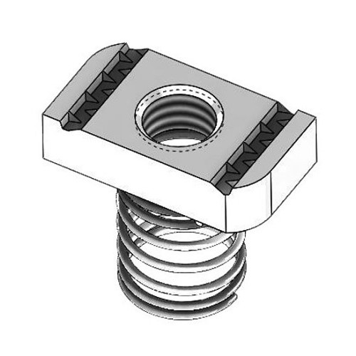 ASC AFCON® 8100SX0025 Clamping Strut Nut, SAE, 1/4 in, 316 Stainless Steel