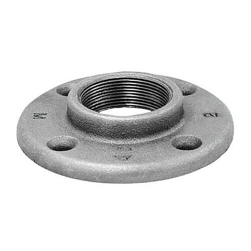 ASC AFCON® 8700164257 Floor Flange, Flange, 1/2 x 1/2 in Nominal, FPT, Class B, Malleable Iron, Galvanized