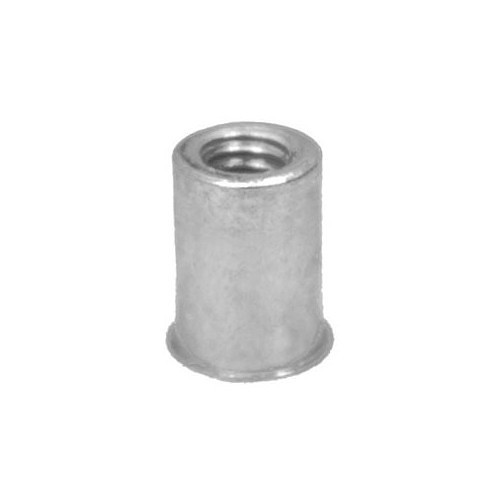 Threading Insert, Imperial, #10-24, 0.465 in Overall Length, Low Carbon Steel, Clear Chromate, 0.02 to 0.13 in Grip Range