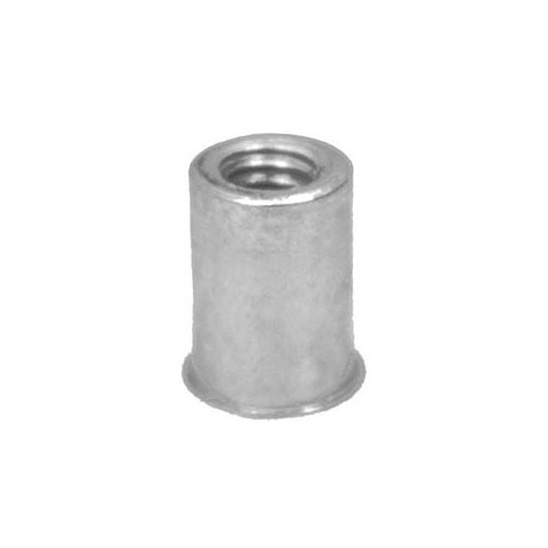 Threading Insert, Metric, M8 x 1.25 mm, 0.72 in Overall Length, Low Carbon Steel, Clear Chromate, 0.04 to 0.2 in Grip Range