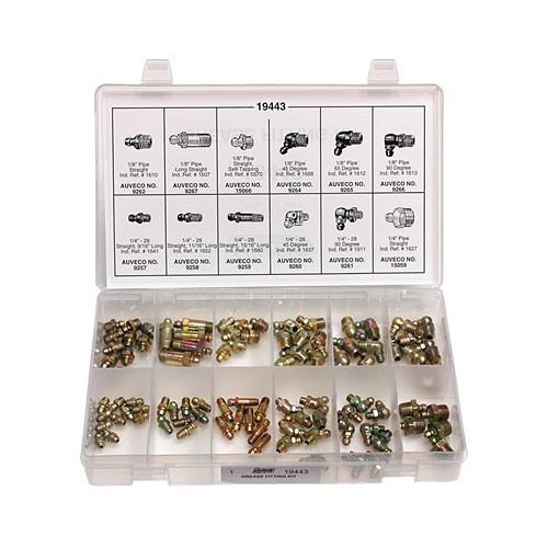 Approved Vendor 19443 U.S. Grease Fitting Kit, 92 Piece