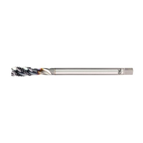 A Brand® A-LT-SFT 1652502508 16525/A-Tap Spiral Flute Tap, Right Hand Cutting, 3/8-16 Thread, H5 Thread Limit, 2.5P Modified/Semi-Bottoming Chamfer, 3 Flutes, V-Coated, VC-10
