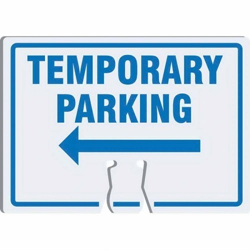 Accuform® FBC745 Parking and Traffic Sign, Cone Top Warning, Text Legend, Plastic, 10 in Height, 14 in Width