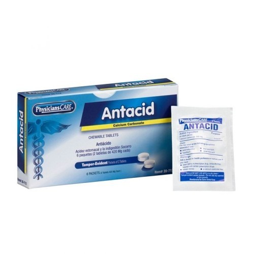 Acme United First Aid Only® 20-712 Antacid Tablet, 6 x 2 Count, Box