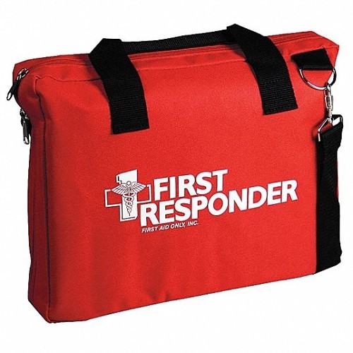 Acme United First Aid Only® 510-FR First Aid Kit-Bulk, Portable Mount, 102 Components, Nylon Case, 10 in Height, 3 in Width, 13-3/4 in Depth, People Served: 10, 1 Shelves