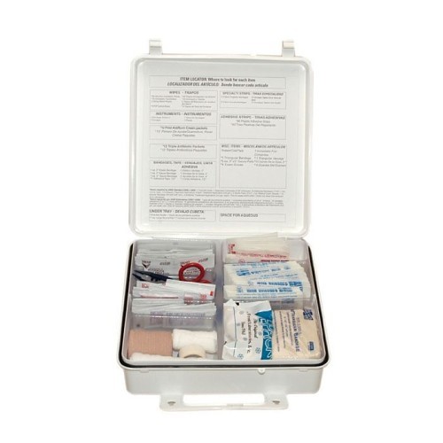 Acme United First Aid Only® 579-6088 First Aid Kit, Wall Mount, 165 Components, Plastic Case, 3 in Height, 9.38 in Width, 9.38 in Depth, People Served: 1 to 24