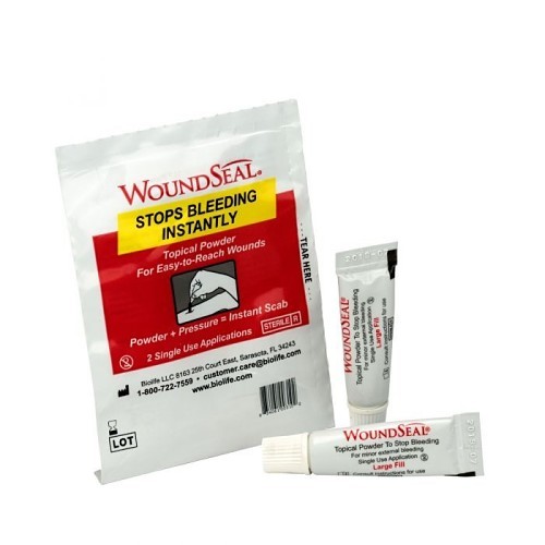 Acme United First Aid Only® 579-90326 Blood Clot Powder, Wound Seal Hydrophillic, Pour Pack, Formula: Potassium Salt