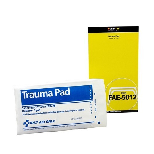 Acme United First Aid Only® FAE-5012 Refill Trauma Pad, 5 x 9 in