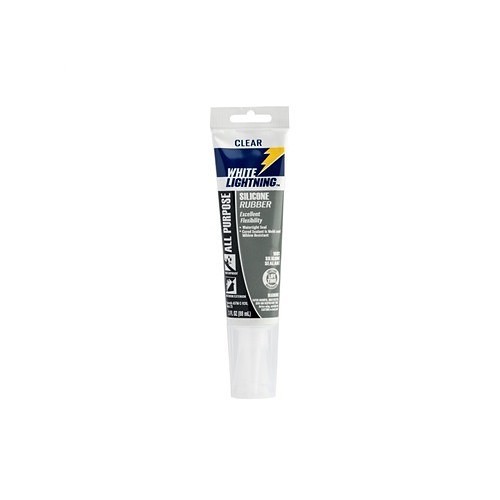 Adaseal International White lighting W11121005 All Purpose Sealant, 2.8 oz, Tube, Clear, Applicable Materials: Silicon Rubber