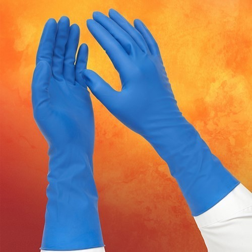 Adenna HERO® HER006 Exam Gloves, Large, #9, Latex, Blue, Powder Free Examination Glove, 14 mil Thickness