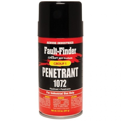 Aervoe® 1072 Fault-Finder Penetrant, 12 oz Container, Liquid Form, Red