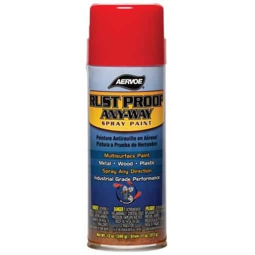 Aervoe® 301 Any-Way Spray Paint, 12 oz Container, Safety Red, 11 to 22 sq-ft Coverage, 72 hr Curing