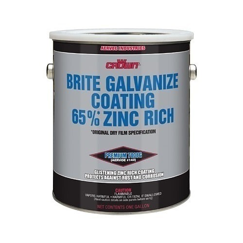 Aervoe® Crown® by Aervoe® 7008G Brite Galvanizing Compound, 1 gal, Can, Metallic Gray, Liquid, 0.82 Specific Gravity