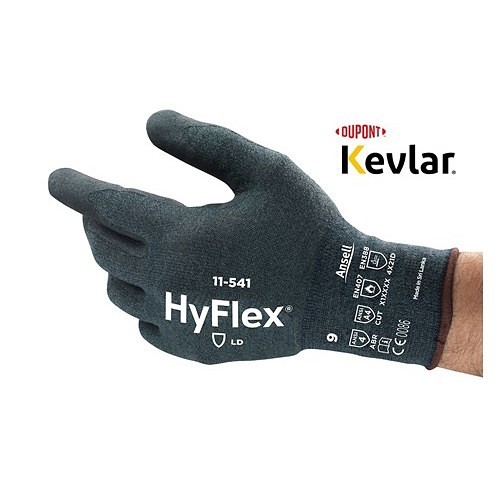 AgoNow 11-541-10 Cut Resistant Gloves, X-Large, #10, Foam Nitrile Coating, 12 ga Nylon/Spandex, Knit Wrist Cuff, ANSI Cut-Resistance Level: A4, Left and Right Hand, Gray