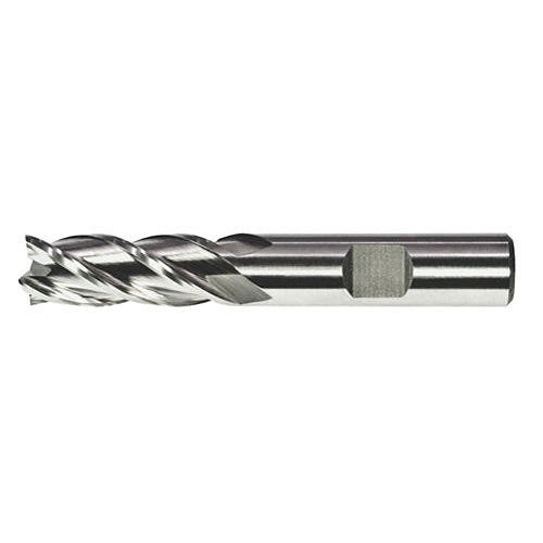 Alfa USA® CO50653 Square End Mill, 1/4 in Cutter Dia, 5/8 in Length of Cut, 4 Flutes, 3/8 in Shank Dia, 2-7/16 in Overall Length