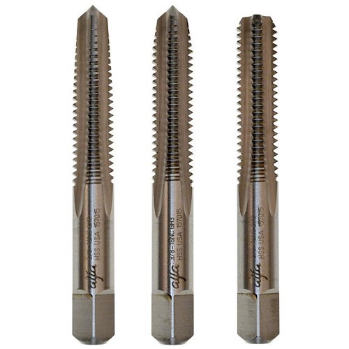 Alfa USA® HST170047 Hand Tap Set, Right Hand Cutting, Taper, Plug, Buttom Chamfer, H3 Thread Limit