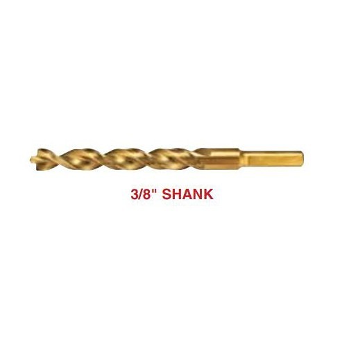 Alfa USA® RSCO51865 Jobber Length Drill Bit, 1/2 in Drill, 0.5 in Drill, 3/8 in Shank, High Speed Steel