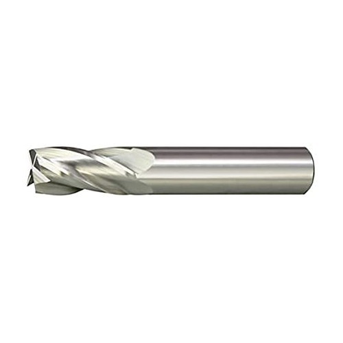 Alfa USA® SC60605 Square End Mill, 1/8 in Cutter Dia, 1/2 in Length of Cut, 4 Flutes, 1/8 in Shank Dia, 1-1/2 in Overall Length, Uncoated