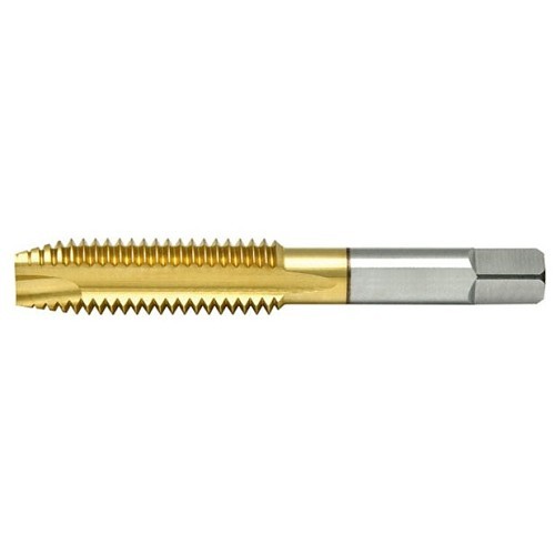 Alfa USA® SPT170128TN Spiral Point Tap, 1/4-20 in, H3, Plug Chamfer, 2 Flutes, Titanium Nitride Coated, High Speed Steel