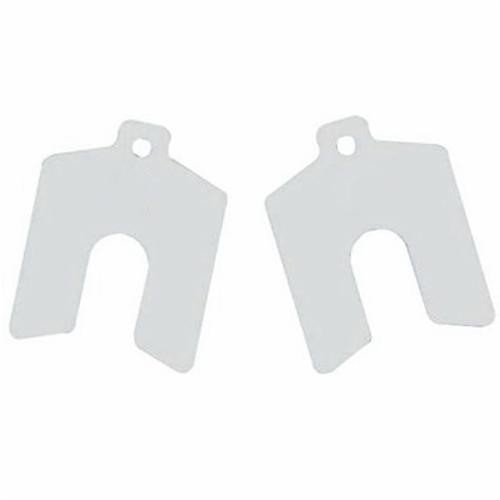 Aloma 42205 Slotted Shim, Stainless Steel, 2 in Length, 2 in Width, 0.01 in Thickness