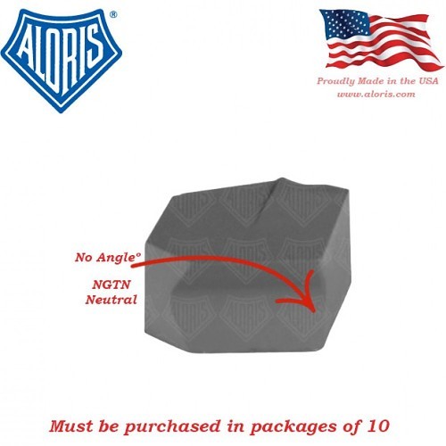 Aloris® GTN0DEGA6INSERT Cut-off/parting Insert, Material Grade: A, 0.12 in Cutting Width, 0 deg Lead Angle