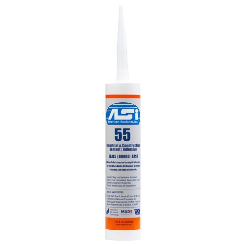 American Sealants AMES/ASI55BKC-24 Hybrid Sealant and Adhesive, 10.2 oz Container, Caulking Cartridge Container, Odorless Odor/Scent, Black, Liquid Form