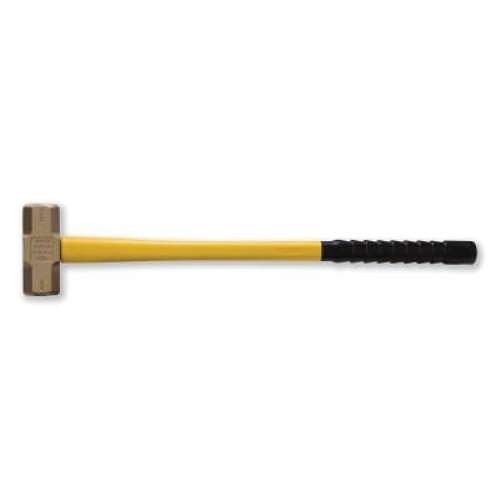 Ampco® 065-H-72FG SledgeHammer, 33 in Overall Length, 10 lb Head, High Strength Nickel Aluminum Bronze Head, Yes Replaceable Handle, Fiberglass Handle