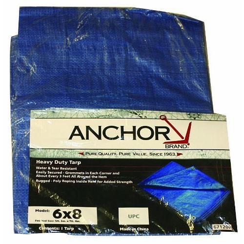 Anchor® 101-3060 Tarp, 60 ft L x 30 ft W Finished, Blue, Polyethylene