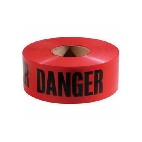 Anchor® 101-R10003 Barrier Tape, Economy, 1000 ft Height, 3 in Width, Black/Red, Polyethylene