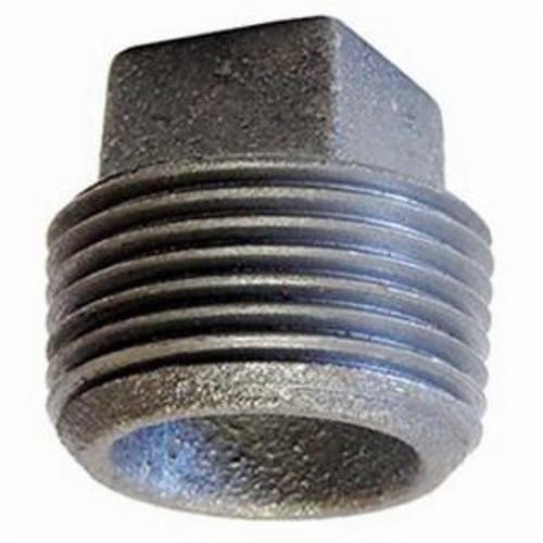 Anvil® 0318902566 FIG 387 Cored Square Head Plug, 2 in Nominal, MNPT End Style, 125 lb, Cast Iron, Black Oxide, Domestic