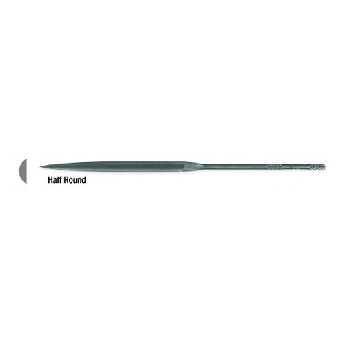 Apex® 37451 Needle Half Round File, 5-1/2 in Length, Second Cut Type