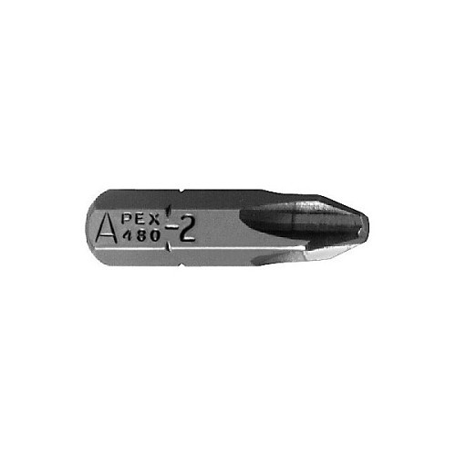 Apex® 480-3X Insert Bit, Phillips Point, #3 Point, 1-1/4 in Overall Length, Alloy Steel