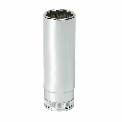 Apex® 80522 Deep Length Socket, Metric, Square Drive, 3/8 in Drive, 8 mm Socket, 12 Points