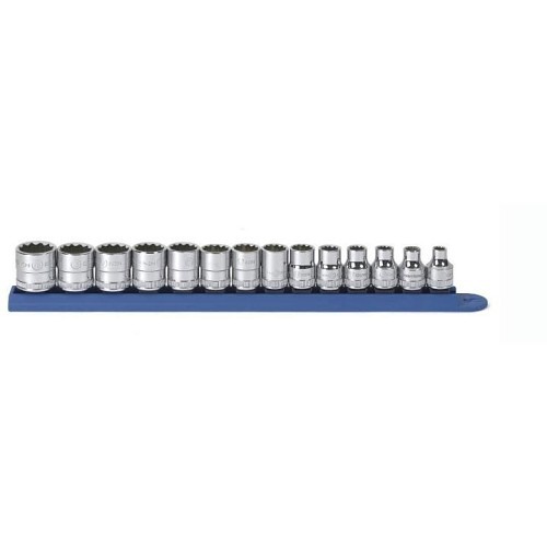 Apex® 80560 Socket Set, Metric, 12 Points, 3/8 in Drive, 14 Piece, Included Socket Size: 6 mm, 7 mm, 8 mm, 9 mm, 10 mm, 11 mm, 12 mm, 13 mm, 14 mm, 15 mm, 16 mm, 17 mm, 18 mm, 19 mm