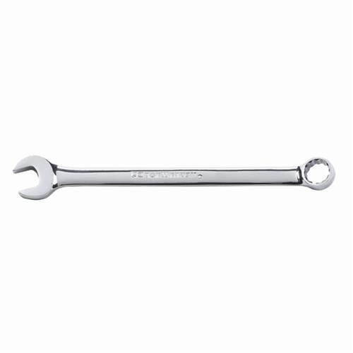 Apex® 81673 Combination Wrench, Imperial, M16 Wrench Opening, 12 Points, 15 deg Offset, 9.52 in Overall Length, Premium Alloy Steel, Bright/Full Polished Chrome