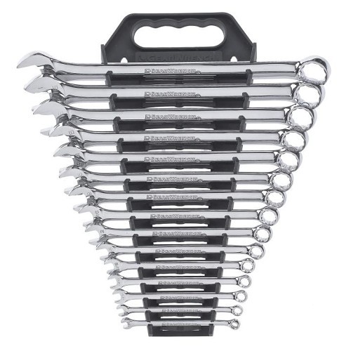 Apex® GEARWRENCH® 81901 Combination Wrench Set, Imperial, 15 Piece, 5/16-1 in, Polished Chrome