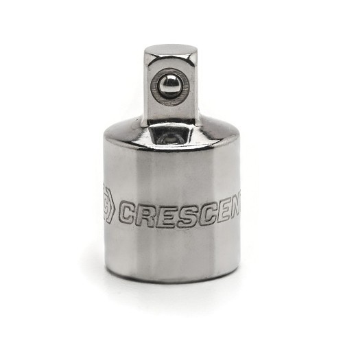 Apex® Crescent® 825921 Socket Adapter, Imperial, Square Drive, 3/8 in Male Drive, 1/2 in Female Drive, Female x Male Adapter, ASME B107.10M Specifications Met, Crestoloy® Alloy Steel, Chrome Plated