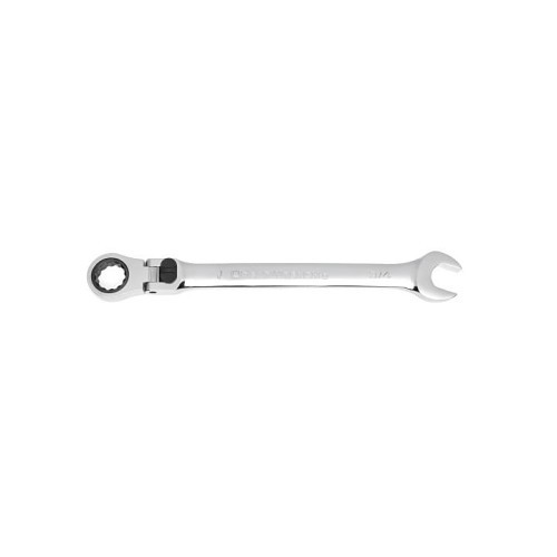 Apex® 85615 Combination Wrench, Metric, 15 mm Wrench Opening, 12 Points, 0/15 deg Offset, 231 mm Overall Length, Alloy Steel, Full Polish Chrome, ASME B107.100-2010 (B107.66), ANSI