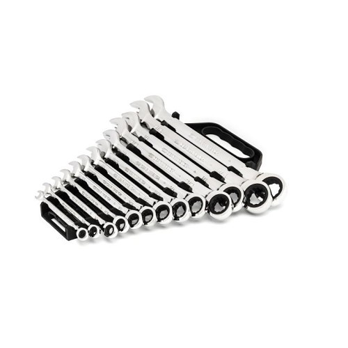 Apex® GEARWRENCH® 9312 Combination Wrench Set, Imperial, 13 Piece, 1/4 to 1 in, Polished Chrome
