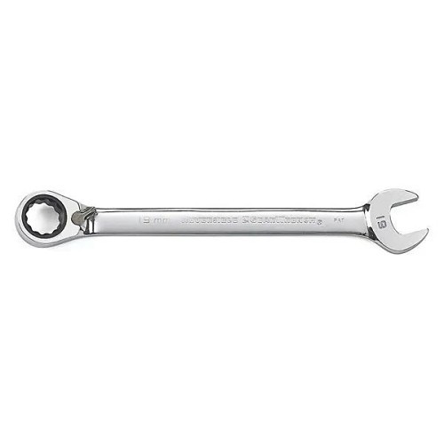 Apex® 9614N Combination Wrench, Metric, 14 mm Wrench Opening, 12 Points, 15 deg Offset, 7-1/2 in Overall Length, Alloy Steel, Polished Chrome, ASME B107.100-2010 (B107.66)