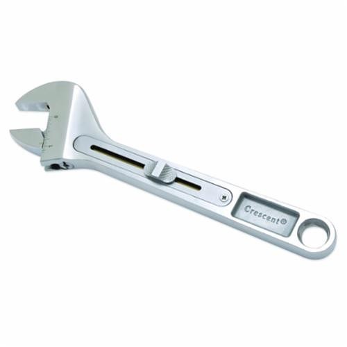 Apex® Crescent® AC8NKWMP Adjustable Wrench, 1 in Wrench Opening, 8 in Overall Length, Forged Steel Body, Chrome Plated