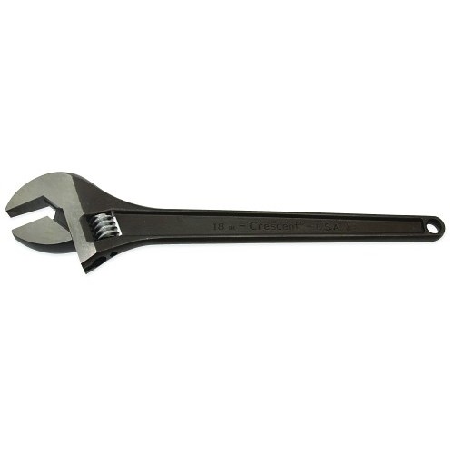 Apex® AT115 Adjustable Wrench, 1-1/2 in Wrench Opening, 15 in Overall Length, Steel Body, Polished Chrome