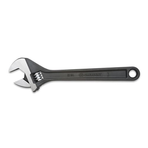 Apex® Crescent® AT210BK Adjustable Wrench, 0 to 1.312 in Wrench Opening, 10 in Overall Length, Alloy Steel Jaw, Meets or Exceeds ANSI Specifications Met, Yes Measurement Scale Included, Alloy Steel, Black Oxide