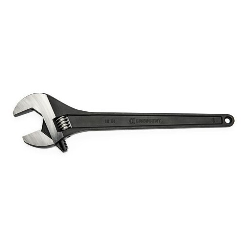 Apex® AT218BK Adjustable Wrench, 2-1/16 in Wrench Opening, 18 in Overall Length, Alloy Steel Body, ASME, ANSI, Black Oxide with Polished Face