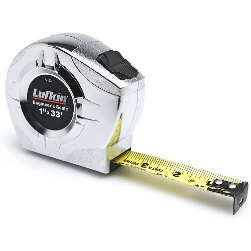 Apex® CRESCENT Lufkin® LUFP2133D Engineer's Power Tape, 33 ft Blade Length, 1 in Blade Width